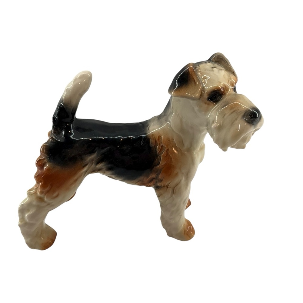 vtg GOEBEL Wire Haired Fox Terrier Dog Figurine W. Germany #32 1972- 1978 Glossy